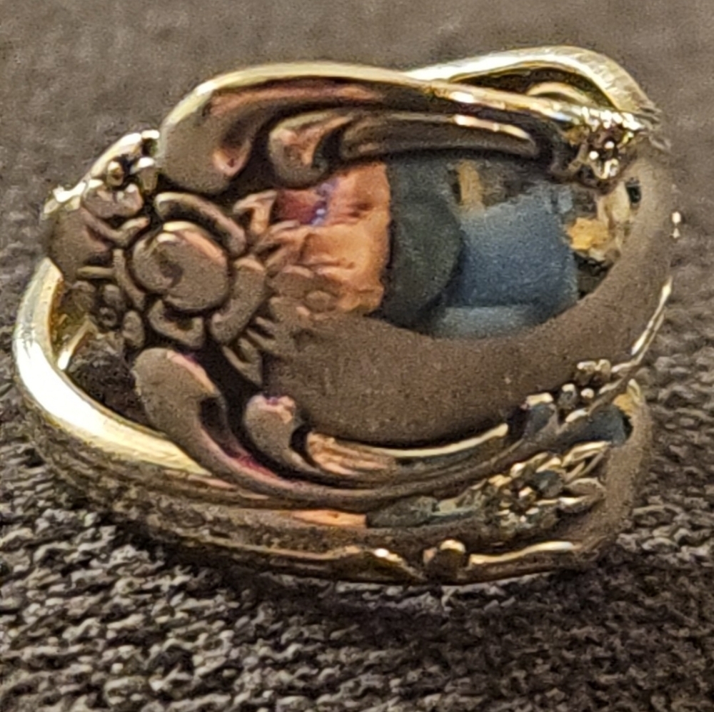 Vintage Floral Silver Spoon Ring - Picture 6 of 6
